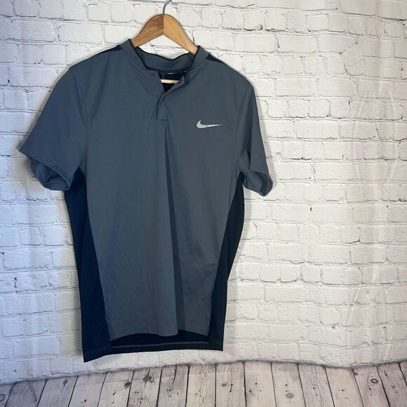 Nike Golf Modern Fit Victory Black Gray Polo Shirt size XL 802832-021 - Picture 1 of 8